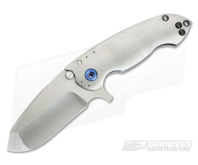 Direware SOLO Titanium Frame Lock Flipper Orange Peel Satin M390