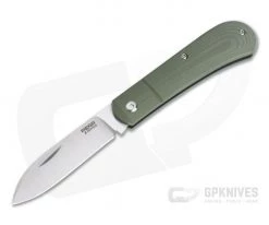 Pena Knives X-Series Spear Point Slipjoint Satin M390 Smooth OD Green G10 Slipjoint Folder