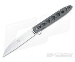 Brad Zinker Custom Wharncliffe Titanium FLF 3.5" Hand Rubbed