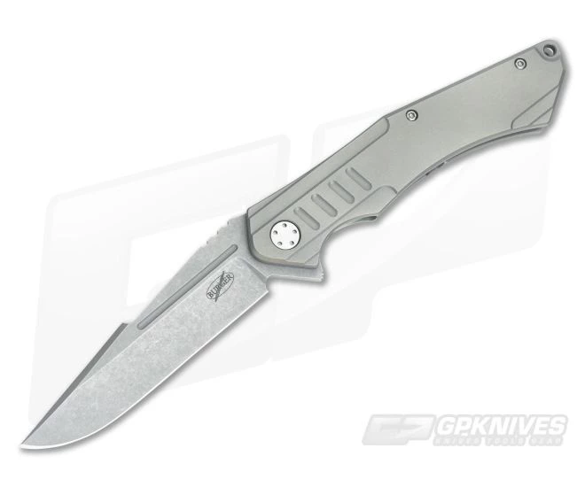 Burger Knives Sierra Titanium Frame Lock Flipper Bead-Blast