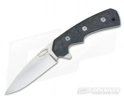 Steven Kelly C-4 Fighter Marbled CF Satin Fixed Knife