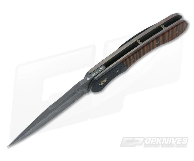 Steven Kelly Synergy Flipper Koa Wood and Damascus - Image 3