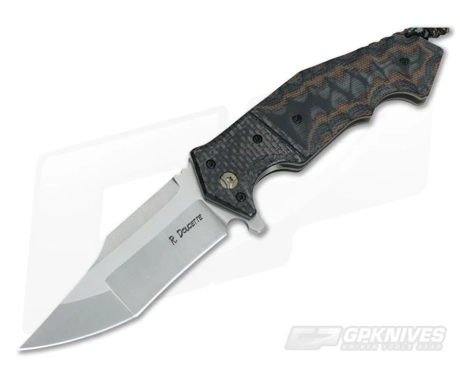 Randy Doucette Oddity Jigged Micarta Satin CPM-20CV