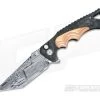 Brian Tighe Custom 4" Tighe Fighter Carbon Fiber w/Copper Inlay Damasteel Blade