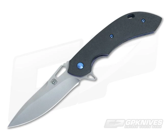 Olamic Cutlery Wayfarer Compact Carbon Fiber w/Blue Titanium One Off
