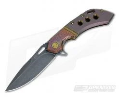 Olamic Cutlery Wayfarer 247 Hybrid Molten Holes Titanium