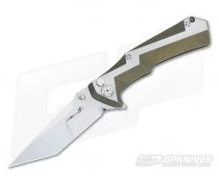 Brian Tighe 3.5" Tighe Tac Two Tanto Bronze Titanium and Cracked Ice Blade