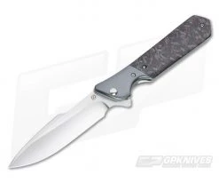 Olamic Cutlery Rainmaker Red Shred Carbon Fiber with Zirconium Bolsters
