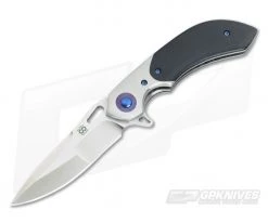 Olamic Cutlery Wayfarer Compact Flipper Micarta and Curved Ti Bolster