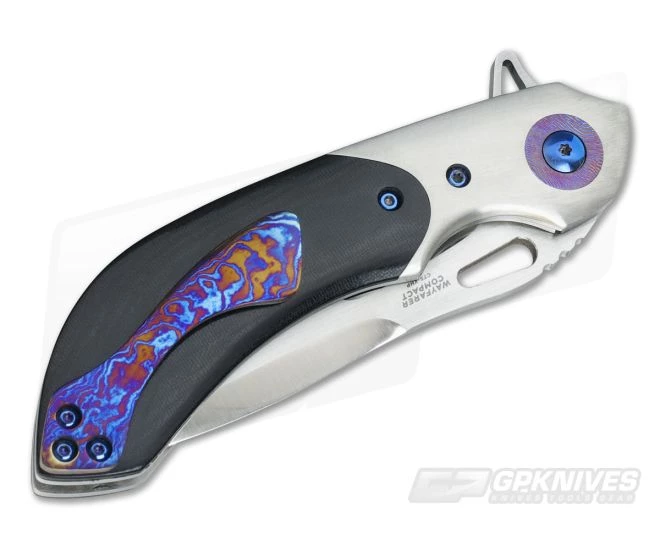 Olamic Cutlery Wayfarer Compact Flipper Micarta and Curved Ti Bolster - Image 2