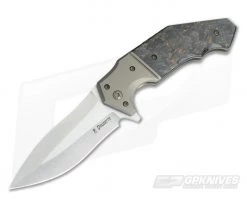 Randy Doucette Interceptor Copper Shred Carbon Fiber Dagger Grind S35VN