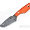 Olamic Cutlery Tanto Neck Knife Orange G10 with Leather Sheath