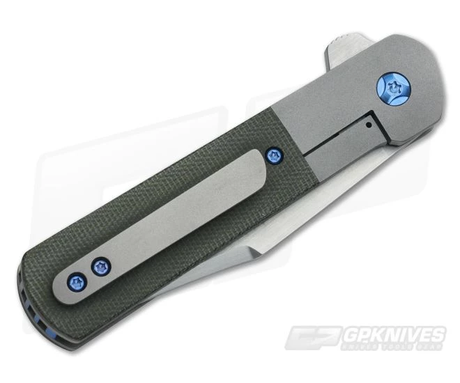 Enrique Pena Custom Lanny's Clip Flipper Green Micarta - Image 2