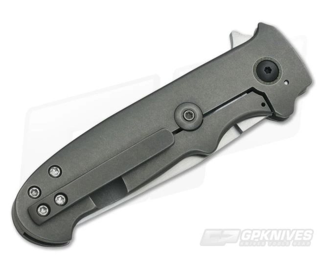 Chad Nell New York Flipper Titanium w/Green Micarta Accents - Image 2