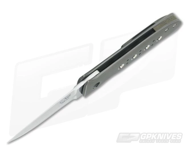 Chad Nell New York Flipper Titanium w/Green Micarta Accents - Image 3