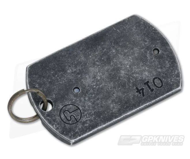 Serge Panchenko Antiqued Aluminum and Brass Dog Tag Pendant - Image 2