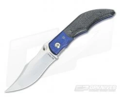 Alan Folts Sultan Folder Silver Lightning Strike Blue Bolsters