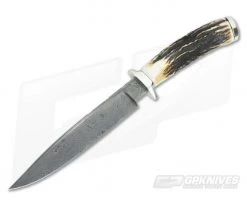 Bill Miller Custom Fighter Small with Sambar Stag & Damascus