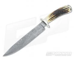 Bill Miller Custom Fighter Large with Sambar Stag & Damascus