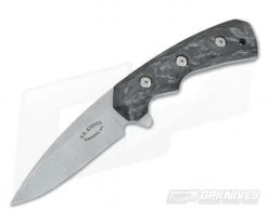 Steven Kelly C-4 Fighter Carbon Fiber Dark Tumbled Fixed Blade