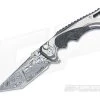 Brian Tighe 4" Tighe Fighter Splatter Ti Carbon Fiber Inlay Damasteel Tanto Point