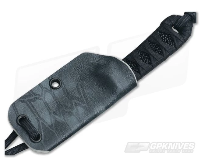 Randy Doucette Back Up Neck Knife Cord Wrap Black Ray Skin 1095 Hamon - Image 2