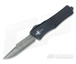 Marfione Custom Combat Troodon Interceptor Damascus Automatic Knife