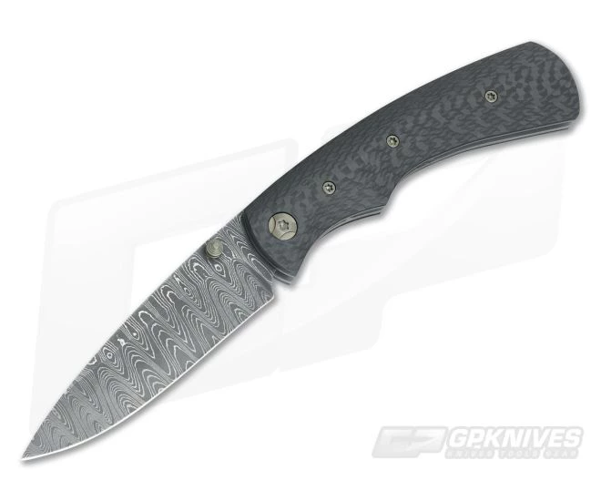 Steve Kelly Lightspeed Folder Carbon Fiber and Nichols Damascus
