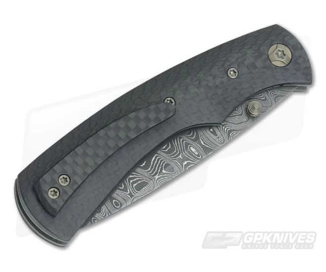 Steve Kelly Lightspeed Folder Carbon Fiber and Nichols Damascus - Image 2