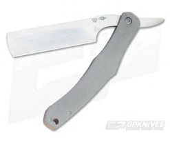 Smith Frederick Custom Straight Razor Blasted Titanium Satin Blade