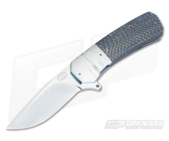 Herucus Blomerus LL 15 Blue Silver LS Carbon Fiber Liner Lock Folder