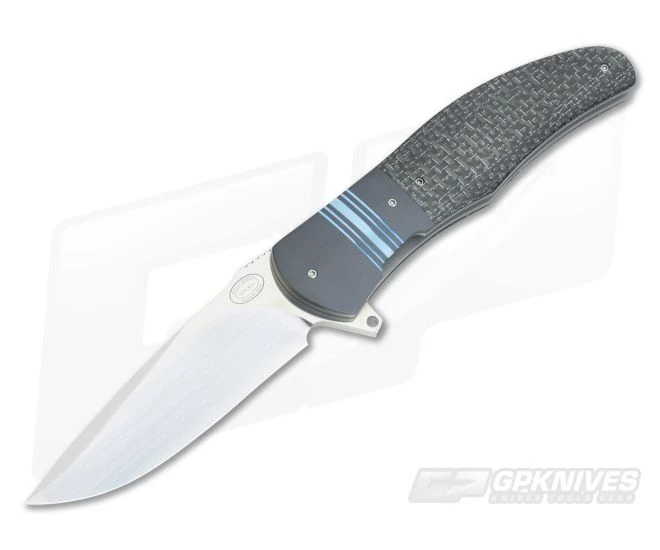 Herucus Blomerus LL 13 Silver LS Carbon Fiber and Zirconium Liner Lock Folder