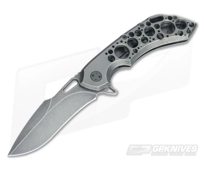 Olamic Cutlery Wayfarer 247H Acid Rain Harpoon M390 Flipper