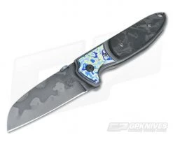 Sheepdog Knives Custom Deviant Marble CF TiMascus Folder