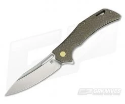 Olamic Cutlery Swish Flipper Bronze Crater Titanium Satin Elmax