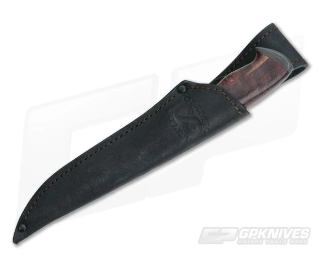 Olamic Cutlery Suna Karelian Birch Burl and Storms of Jupiter Damascus - Image 2