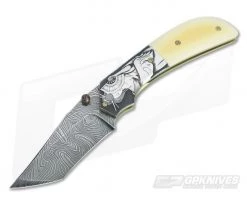 Jody Muller Custom Folder Westinghouse Micarta Samuri Engraving