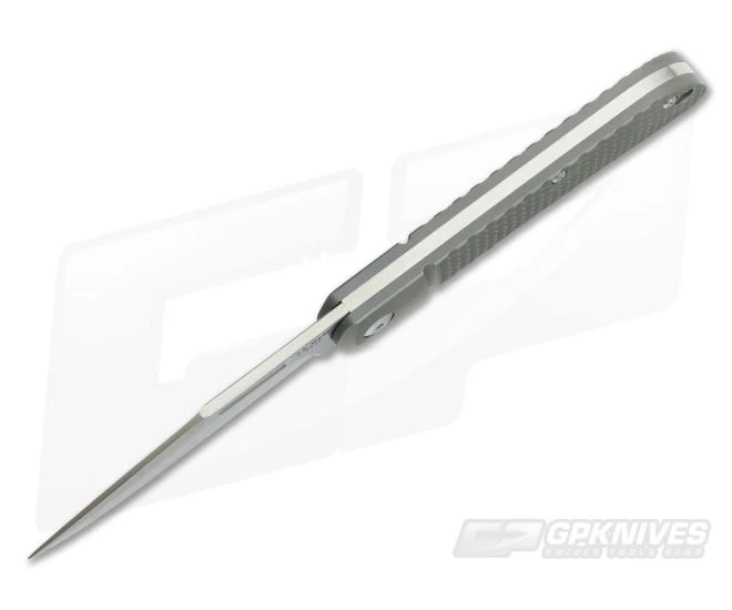 JE Made Slipjoint Hand Satin S35VN Bead Blast Honeycomb Titanium - Image 3