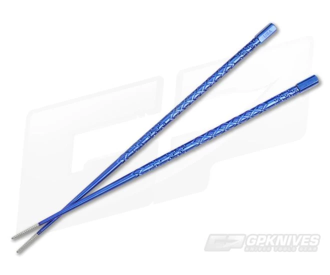 Steve Kelly TiSushi Sticks Jewel Blue Anodized Titanium Chopsticks