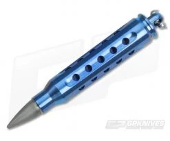 Steve Kelly .223 Bullet Dangler Titanium Key Chain Blue w/ Gun Metal 3604