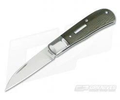 Hiroaki Ohta #125 Mini Wharncliffe Green Micarta Slip Joint Folder