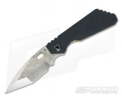 Mick Strider Custom SnG Nightmare Grind Tanto Textured Flat Black Custom Graphic Titanium
