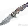 Brian Tighe Custom Tighe Breaker Damasteel Recurve Integral Moku-Ti Flipper 3663
