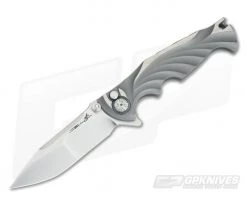 Brian Tighe Custom Tighe Breaker Satin RWL34 Spear Point Integral Titanium Flipper 3664