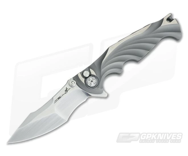 Brian Tighe Custom Tighe Breaker Satin RWL34 Recurve Integral Titanium Flipper 3665