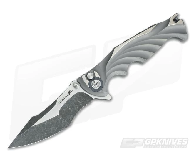Brian Tighe Custom Tighe Breaker Large Two-Tone RWL34 Recurve Integral Titanium Flipper 3669