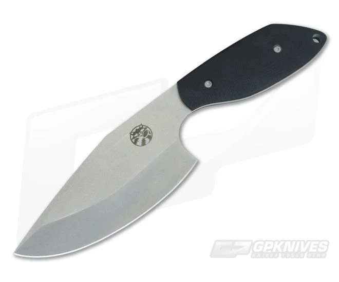 Trash Panda Knives Panda-1 Stonewashed CPM-3V Fixed Blade Blasted Black G10