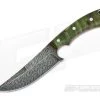 Olamic Cutlery Nero Green Karelian Birch HCVD Damascus Persian