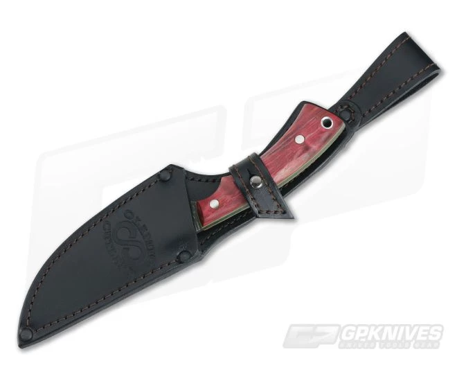 Olamic Cutlery Nero Red Karelian Birch HCVD Damascus Persian - Image 2