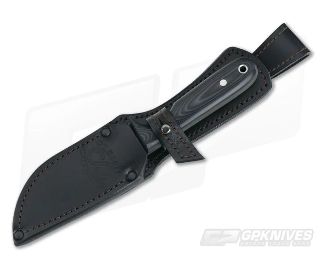 Olamic Cutlery Utility Skinner Black & Gray G10 HCVD Damascus Skinner - Image 2